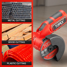 Load image into Gallery viewer, TOPEX 12V Cordless Angle Grinder Skin Only without Battery,with 2 Polishing disc &amp; 1 Wrench for Metal and Wood