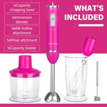 Load image into Gallery viewer, Monika 5In1 Electric Stick Blender Handheld Mixer Chopper Stainless Steel Whisk