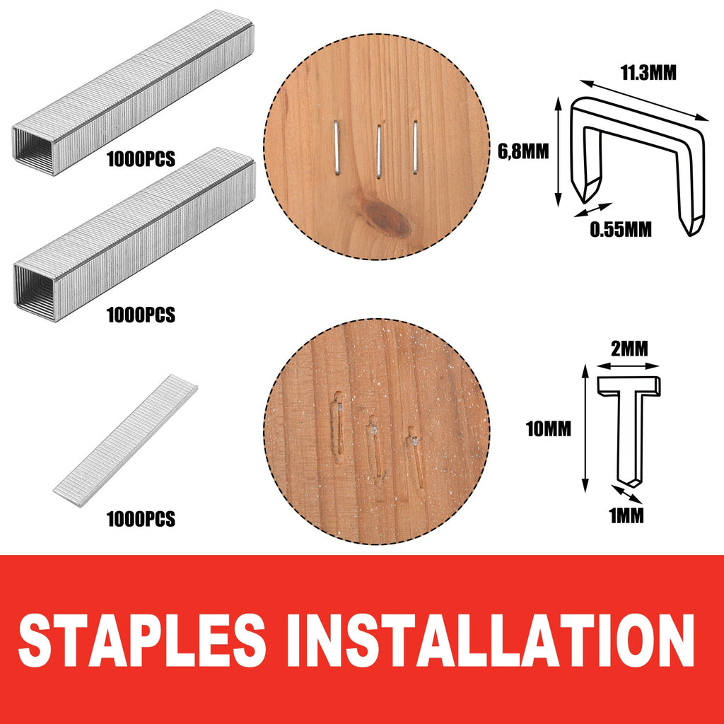 TOPEX 4V 2in1 Cordless Electric Stapler Tacker Nail Gun Li-Ion 3K Staples Nails