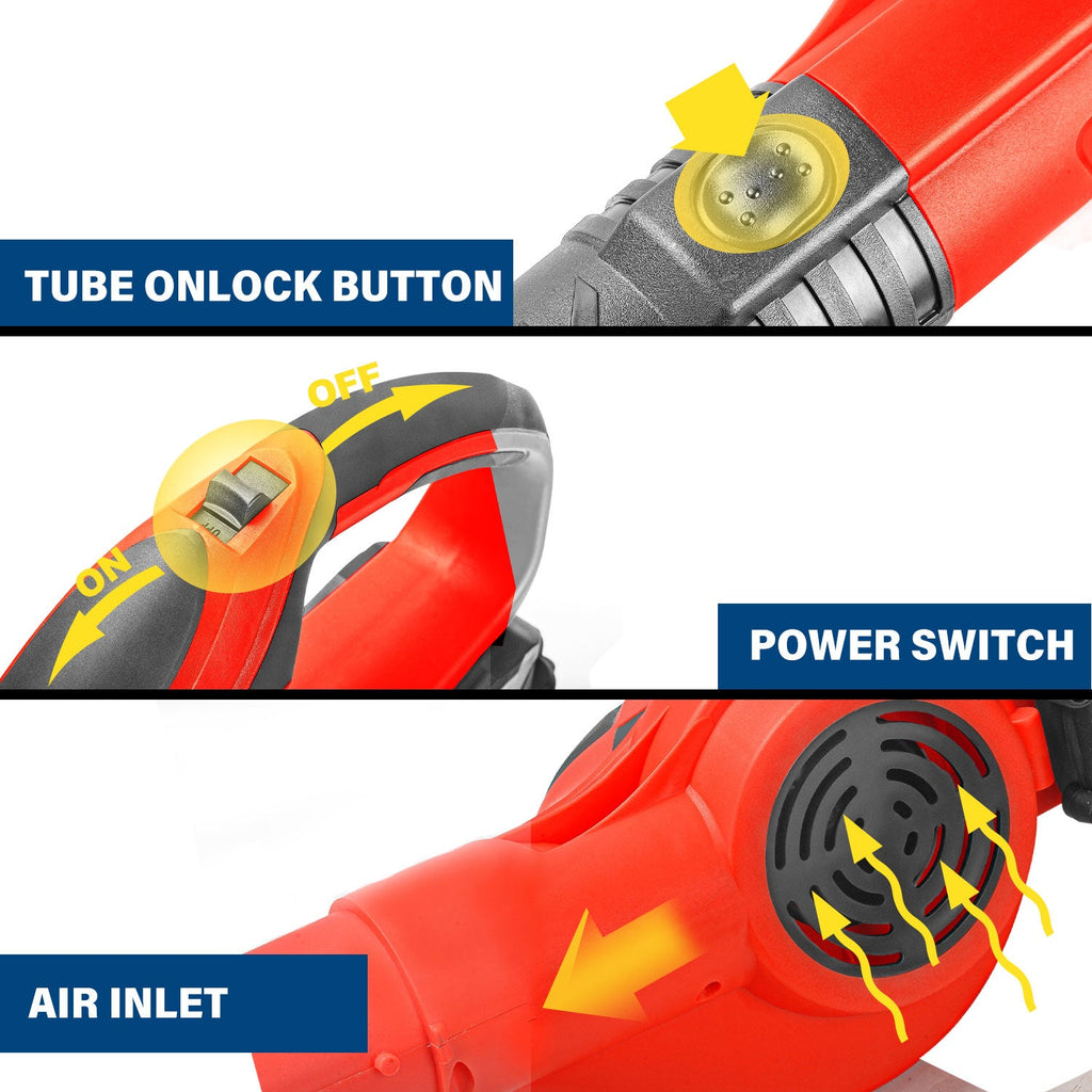 TOPEX 20V Cordless Power Tool Kit Chainsaw Hedge Trimmer Leaf Blower Grass Trimmer