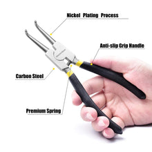 Load image into Gallery viewer, MasterSpec 7&quot; Nickel Coated Circlip Pliers Set Snap Ring Remover Rolling Pounch