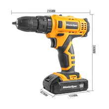 Load image into Gallery viewer, MasterSpec 92 PC Cordless Hammer Drill 18V Power Tool Kit Screw Flap Bits