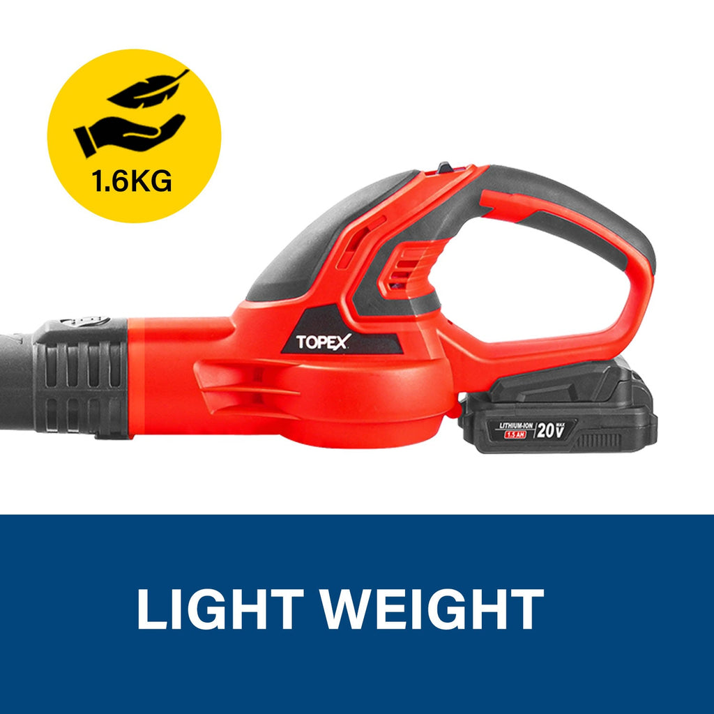 TOPEX 20V Cordless Blower Hedge Trimmer and Grass Trimmer Combo Kit w/ Battery