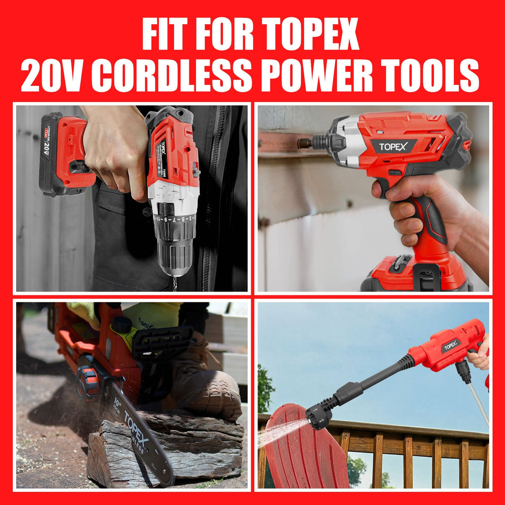 TOPEX 20V 1.5Ah Battery & Faster Charger Kit