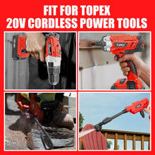 Load image into Gallery viewer, TOPEX 20V 1.5Ah Battery &amp; Faster Charger Kit