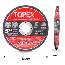 Load image into Gallery viewer, TOPEX Heavy Duty 900W 125mm 5&quot; Angle Grinder w/ 50PCs 5&quot; Cutting Discs