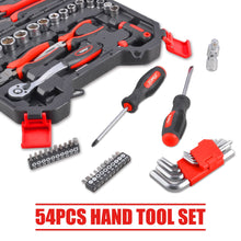 Load image into Gallery viewer, TOPEX 52-Piece Hand Tool Kit Portable Home/Auto Repair Set w/ Ratchet Wrench, Pliers ,Screwdriver Kits and Storage Case