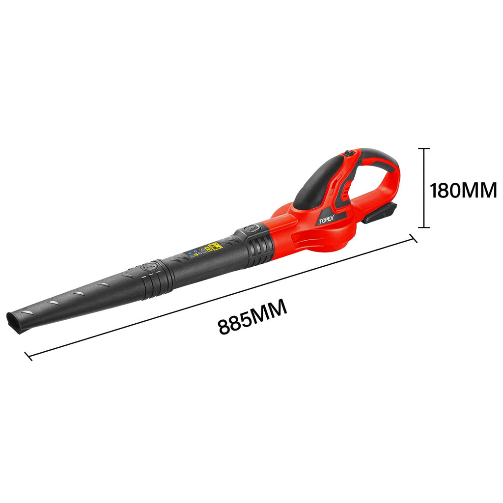 TOPEX 20V Cordless Leaf Blower 200Km/h Garden Dust Lightweight Skin Only without Battery
