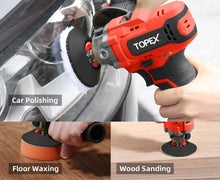 Load image into Gallery viewer, TOPEX 12V Cordless Polisher 3&quot; Mini Car Detailing Buffer &amp; Sander Skin Only without Battery