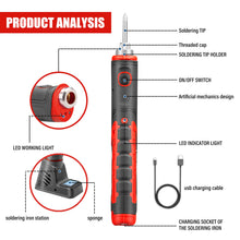 Load image into Gallery viewer, TOPEX 4V Max Cordless Glue Gun Soldering Iron Twin Kit with Adaptor Accessories