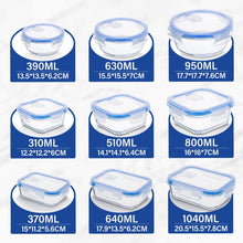 Load image into Gallery viewer, Stelive 12 PCS Glass Food Storage Containers Airtight Food Containers Leakproof Lunch box BPA Free