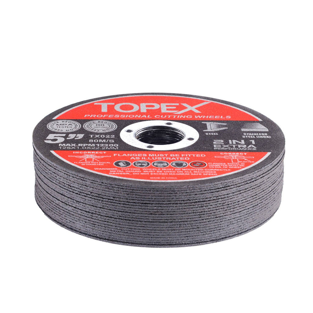 TOPEX Heavy Duty 900W 125mm 5" Angle Grinder w/ 50PCs 5" Cutting Discs
