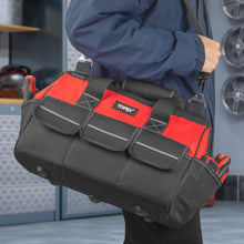 Load image into Gallery viewer, TOPEX 16-inch Tool Bag Multi-pocket Tool Organizer with Adjustable Shoulder Strap
