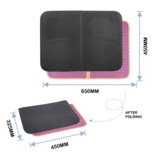 Load image into Gallery viewer, truepal Double-Layer Cat Litter Mat 65 x 45cm Waterproof Trapper Foldable Pad Pet Rug