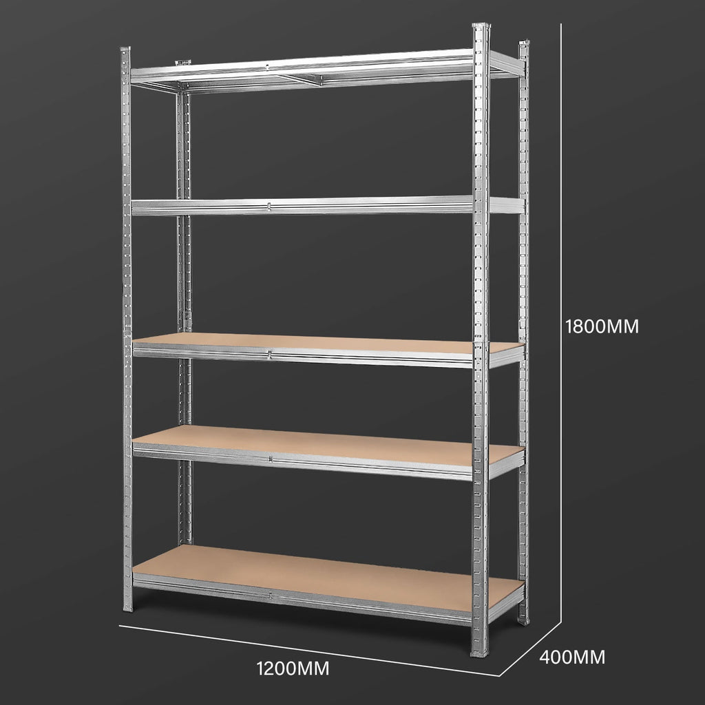 MasterSpec 5-Tier Garage Shelving 1800x1200x400mm Warehouse Rack Shelf Storage Rack Garage Shelves