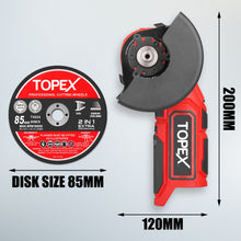 Load image into Gallery viewer, TOPEX 12V Cordless Angle Grinder Skin Only without Battery,with 2 Polishing disc &amp; 1 Wrench for Metal and Wood