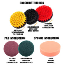 Load image into Gallery viewer, MasterSpec 15PCS Drill Brush Sponge Scrubber Scrub Brush Kit with Extend Holder