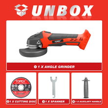 Load image into Gallery viewer, TOPEX 20V Cordless Angle Grinder 125mm Li-ion Grinding Cutting Power Tool Skin Only