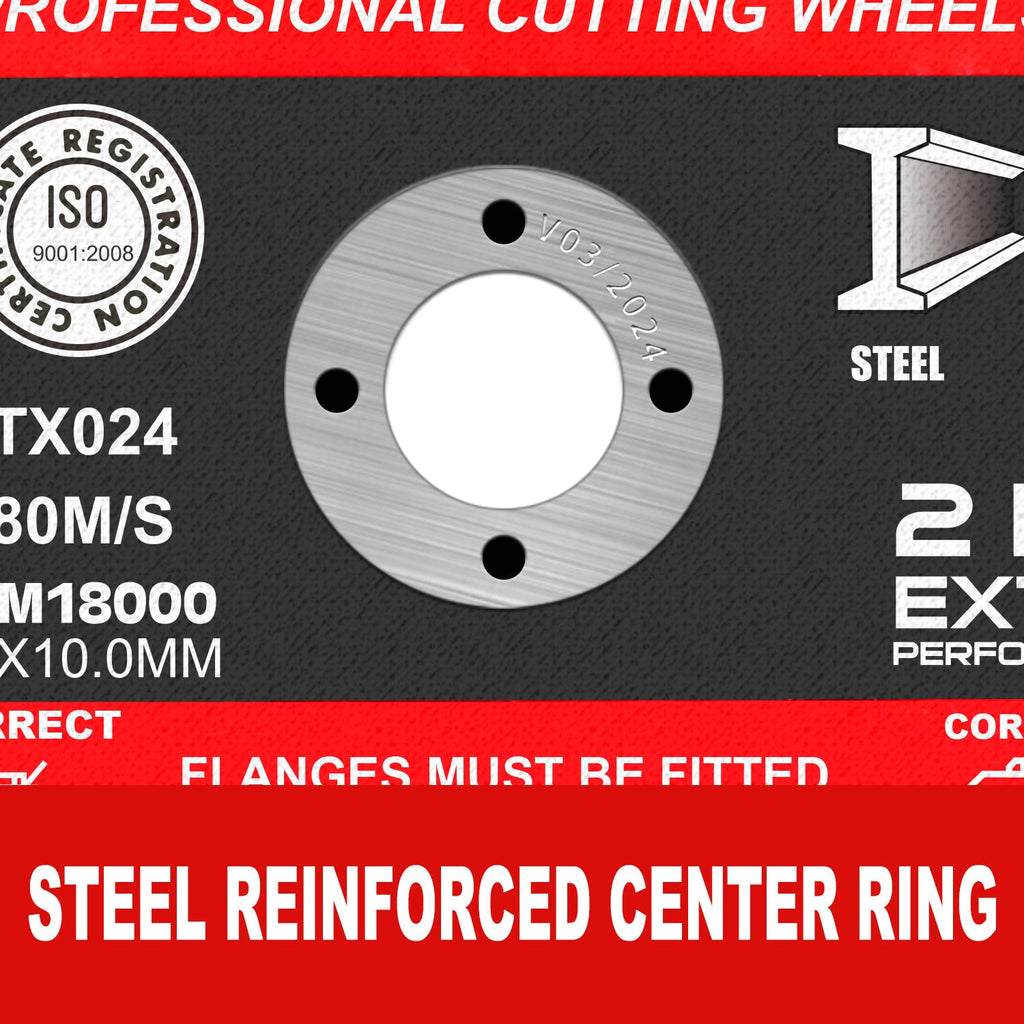 TOPEX 50-Piece 85mm Professional Cutting Wheels Discs 2 in 1 Steel Inox Ultra Thin