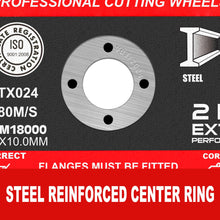 Load image into Gallery viewer, TOPEX 50-Piece 85mm Professional Cutting Wheels Discs 2 in 1 Steel Inox Ultra Thin