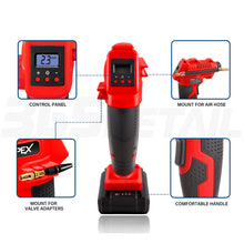 Load image into Gallery viewer, TOPEX 2IN1 Cordless High Volume &amp; Pressure Inflator Deflator, Air Compressor Pump, Suitable for Tyres, Air Mattresses, Sports Equipments