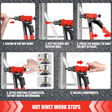Load image into Gallery viewer, TOPEX 3IN1 Nut Rivet Riveter Rivnut Nutsert Hand Rivet Reaming Gun