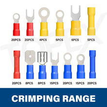 Load image into Gallery viewer, TOPEX 285 PCs Auto Electrical Repair Kit Gauge Wire Stripper Connectors Assortment Set Multifunctional &amp; Self-Adjusting Cutting Peeling Pliers Tool
