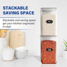 Load image into Gallery viewer, Stelive 4-Piece 6.5L Food Storage Containers Airtight Pantry Storage Containers Organiser Plastic Food Canisters Plastic Canisters w/ Labels &amp; Pen