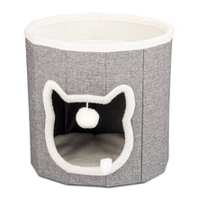 Load image into Gallery viewer, truepal Foldable Cat House Cat Cave Calming Cat Bed for Indoor Cats Washable Cat Condo with Hanging Toy Anti-tip Reinforced Design Suitable for Cats &amp; Kittens