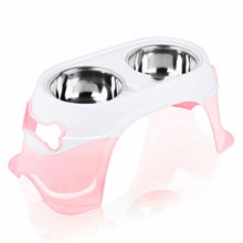 Load image into Gallery viewer, truepal Dual Elevated Raised Pet Dog Puppy Feeder Bowl Stainless Steel Food Water Stand
