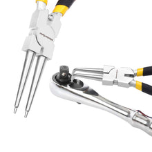 Load image into Gallery viewer, MasterSpec 7&quot; Nickel Coated Circlip Pliers Set Snap Ring Remover Rolling Pounch